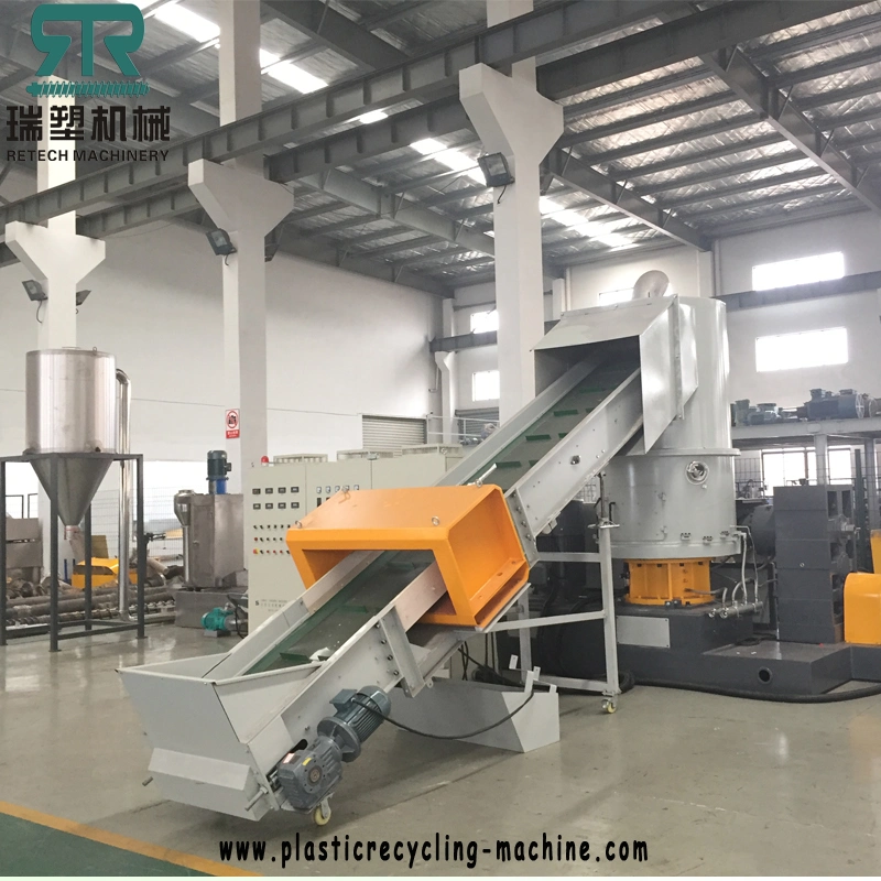 Retech PP PE HDPE LDPE Plastic Film Agricultural Film Woven Bags Crushing Washing Dewatering Recycling Pelletizing Machine